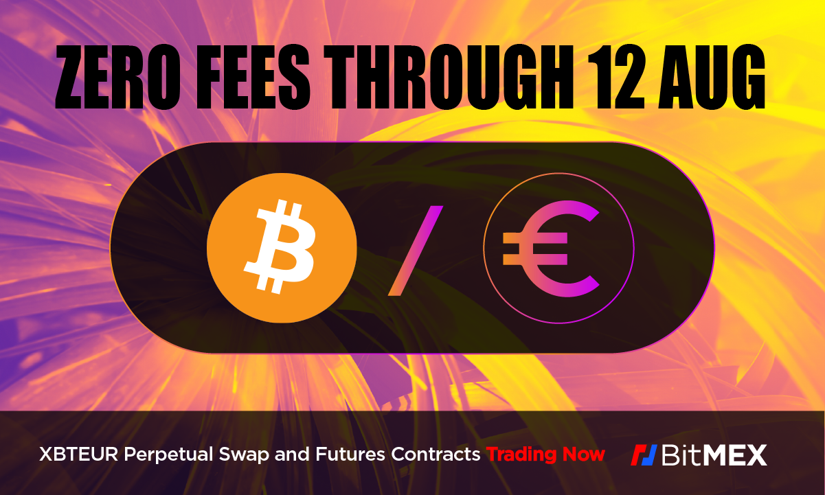 Zero Trading Fees On Xbteur For The Next Month Only On Bitmex Bitmex Blog