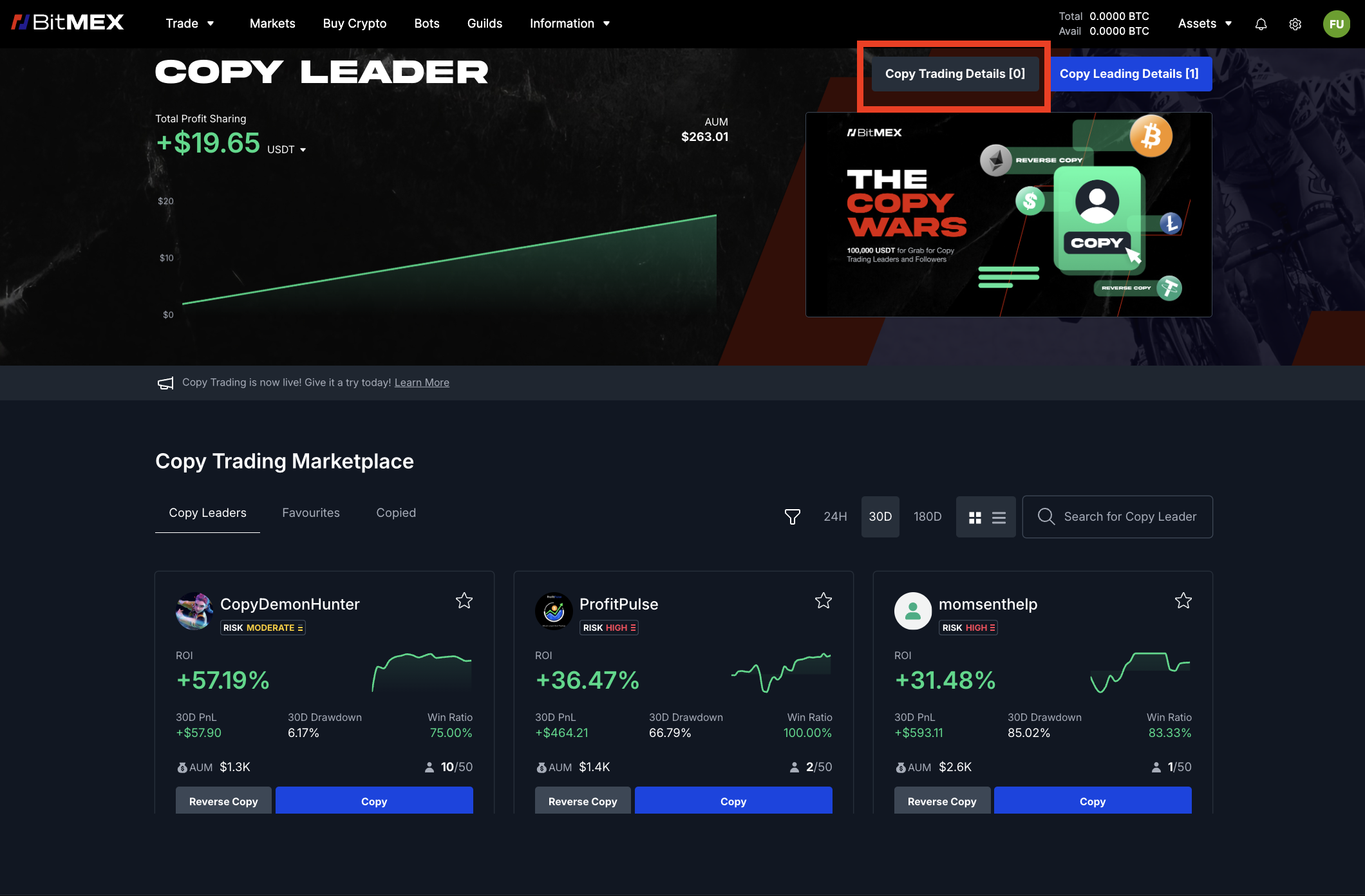 Copy Trading Details