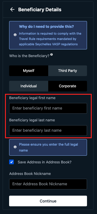 withdrawal beneficiary